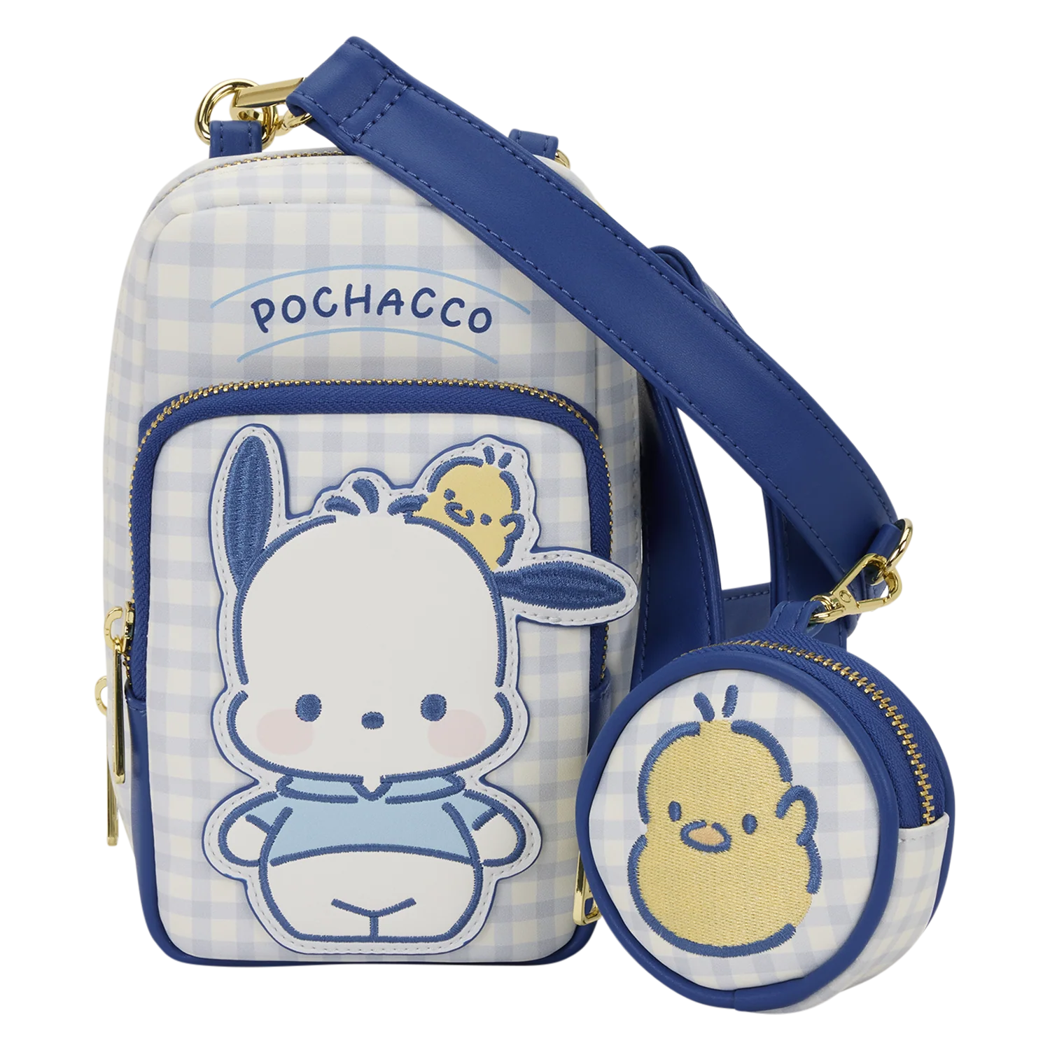 Pochacco x Loungefly Butterfly Gingham Crossbody Bag with Coin Purse - Image 4