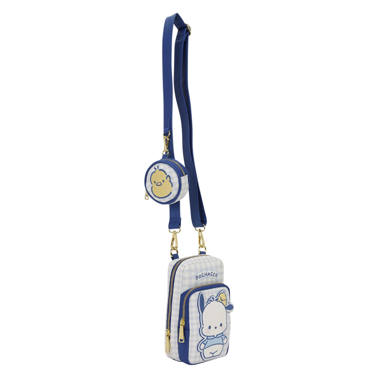 Pochacco x Loungefly Butterfly Gingham Crossbody Bag with Coin Purse - Image 5