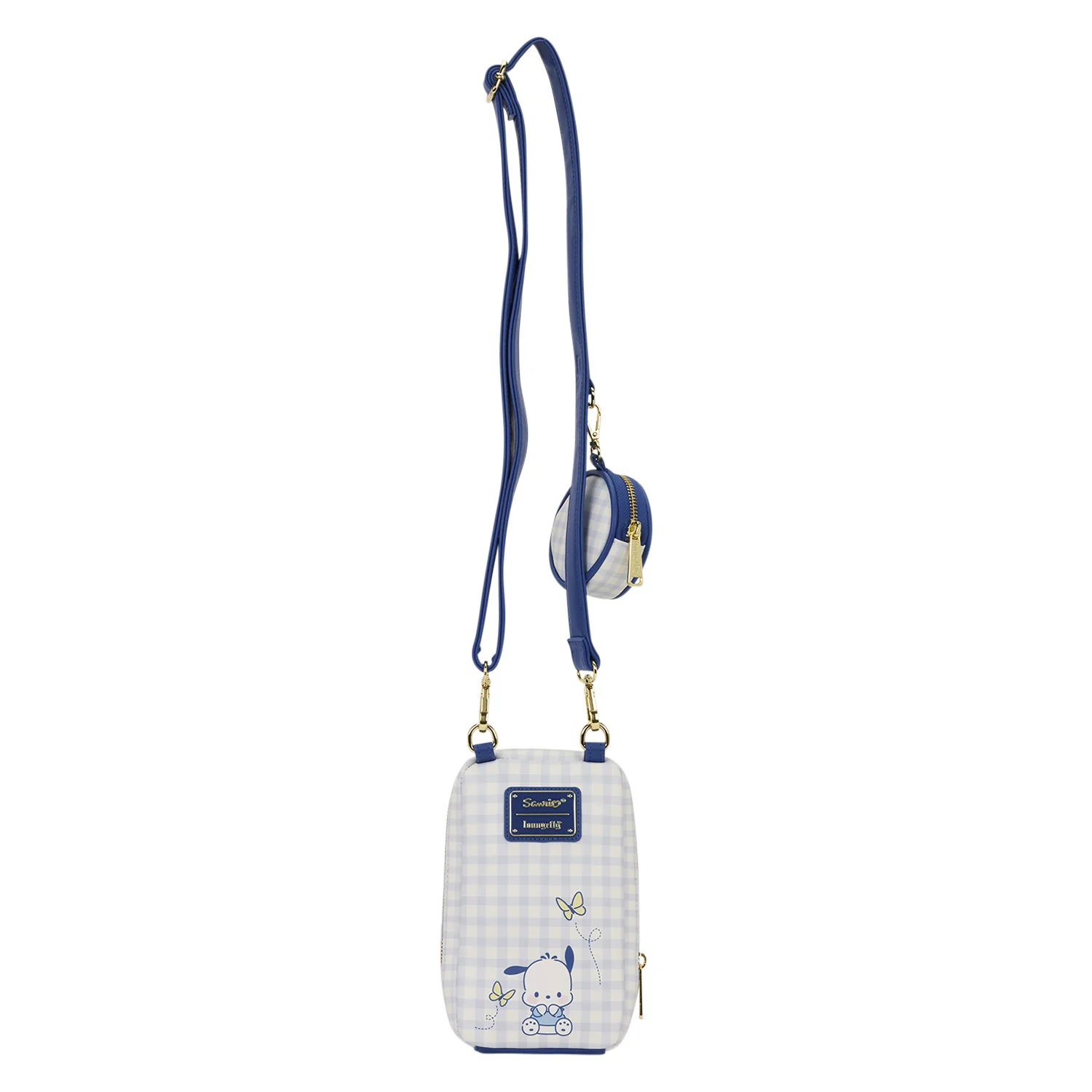 Pochacco x Loungefly Butterfly Gingham Crossbody Bag with Coin Purse - Image 8
