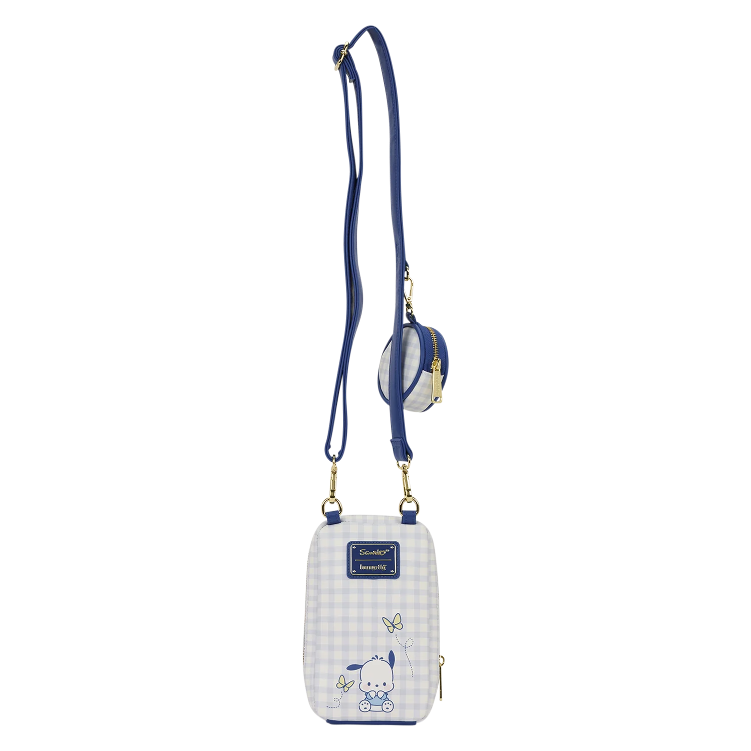Pochacco x Loungefly Butterfly Gingham Crossbody Bag with Coin Purse - Image 9