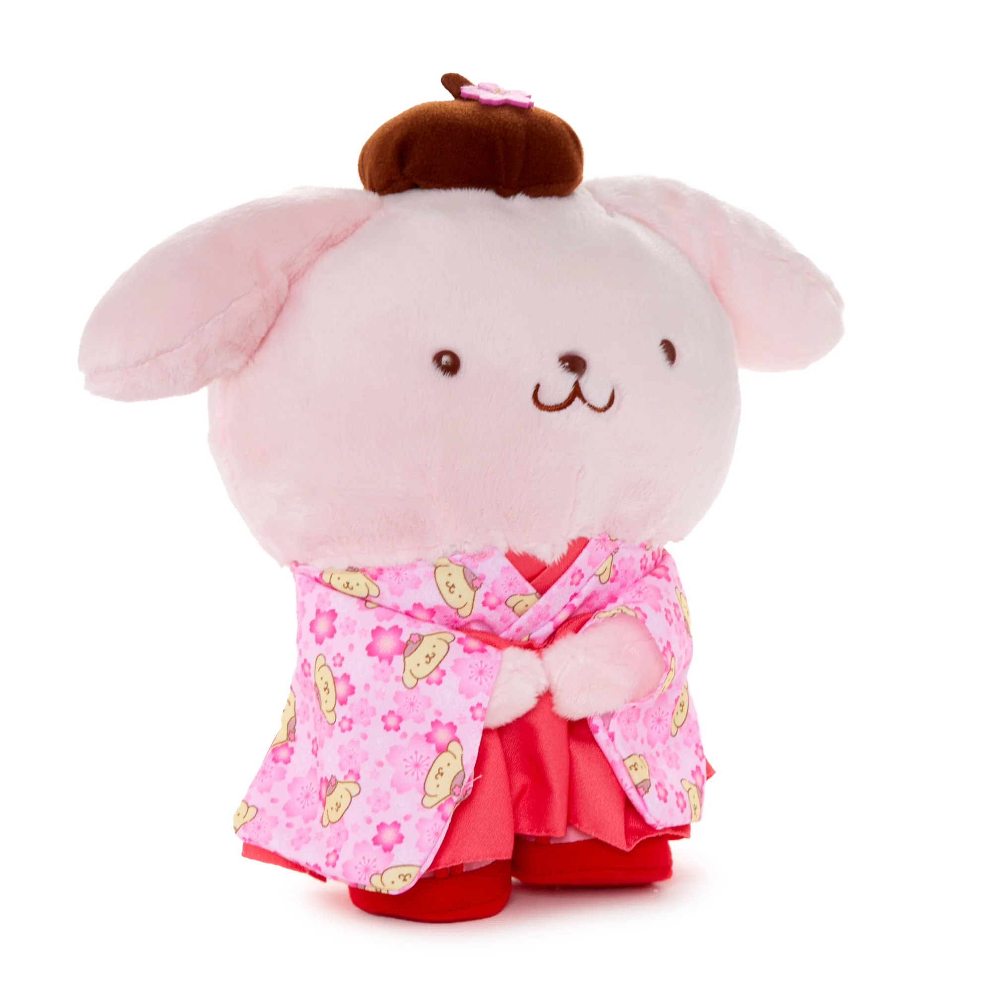 Pompompurin 10” Pink Standing Plush (Spring Kimono Series) - Image 3