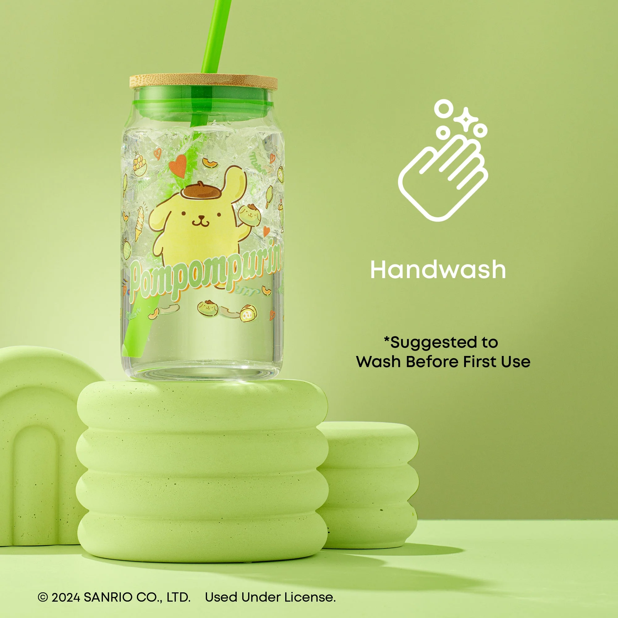 Pompompurin Favorite Flavor Lidded Glass Tumbler - Image 5