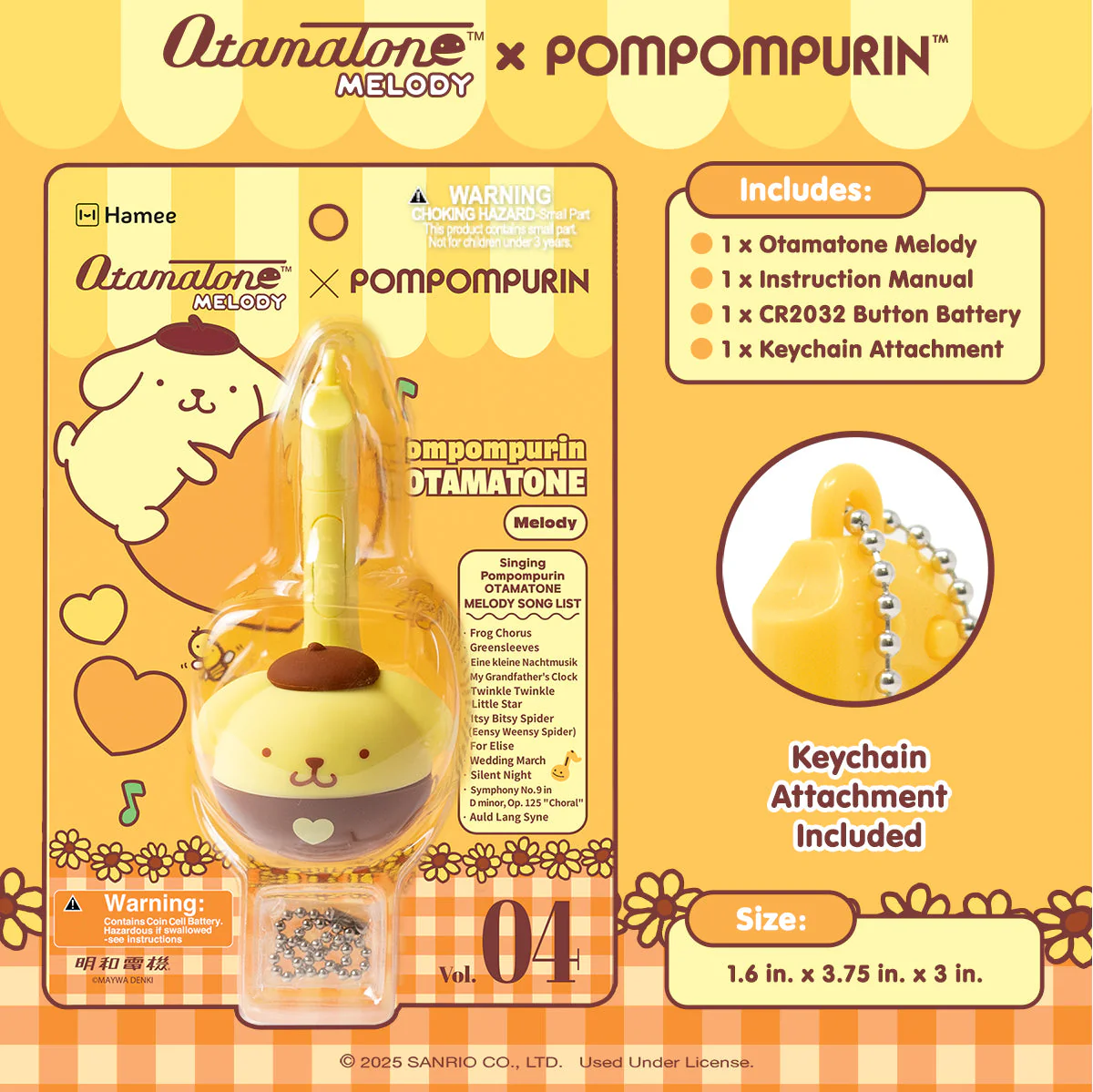 Pompompurin Mini Otamatone Melody Charm - Image 6