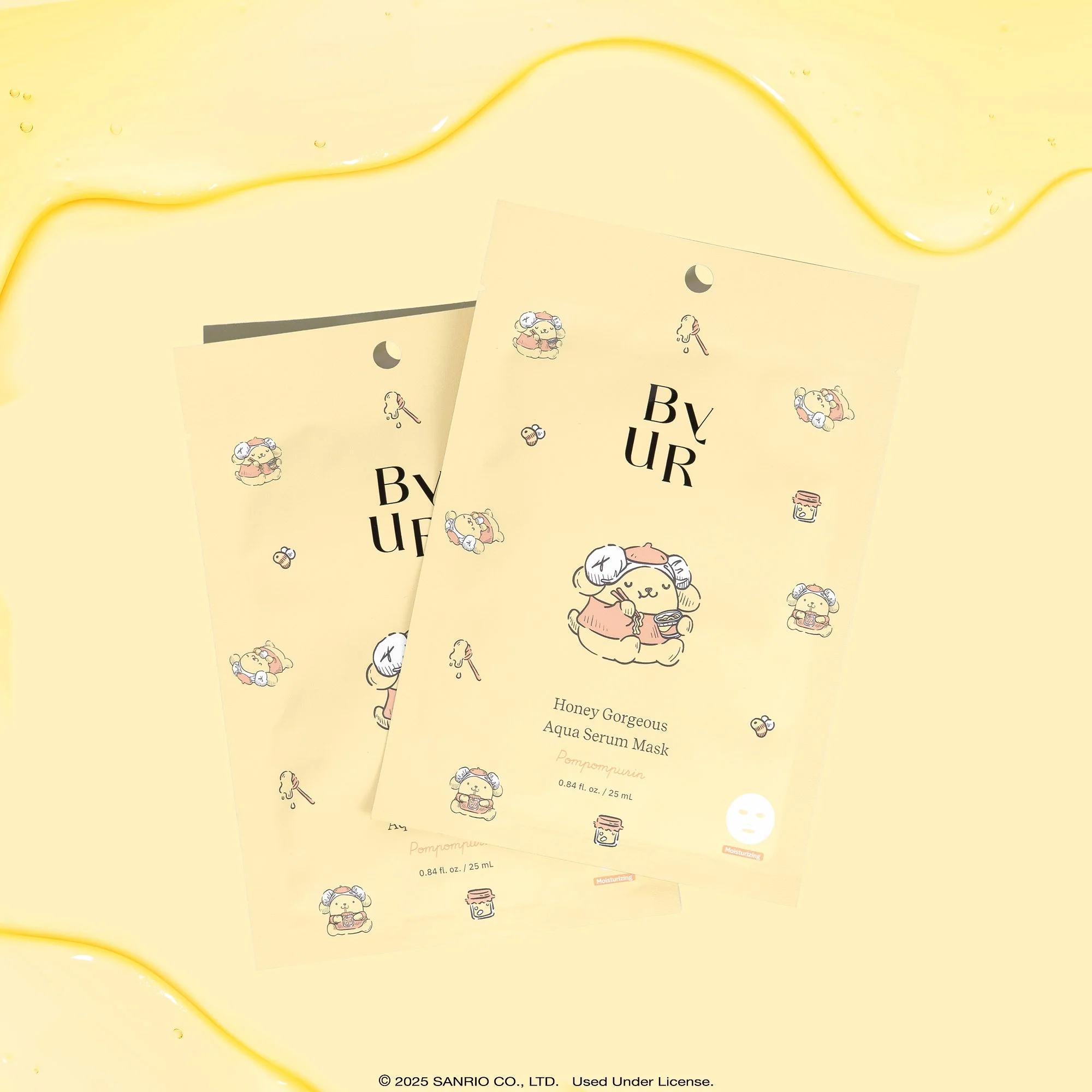 Pompompurin x ByUR Honey Gorgeous Aqua Serum Mask (Sanrio K-Spa Edition) - Image 2