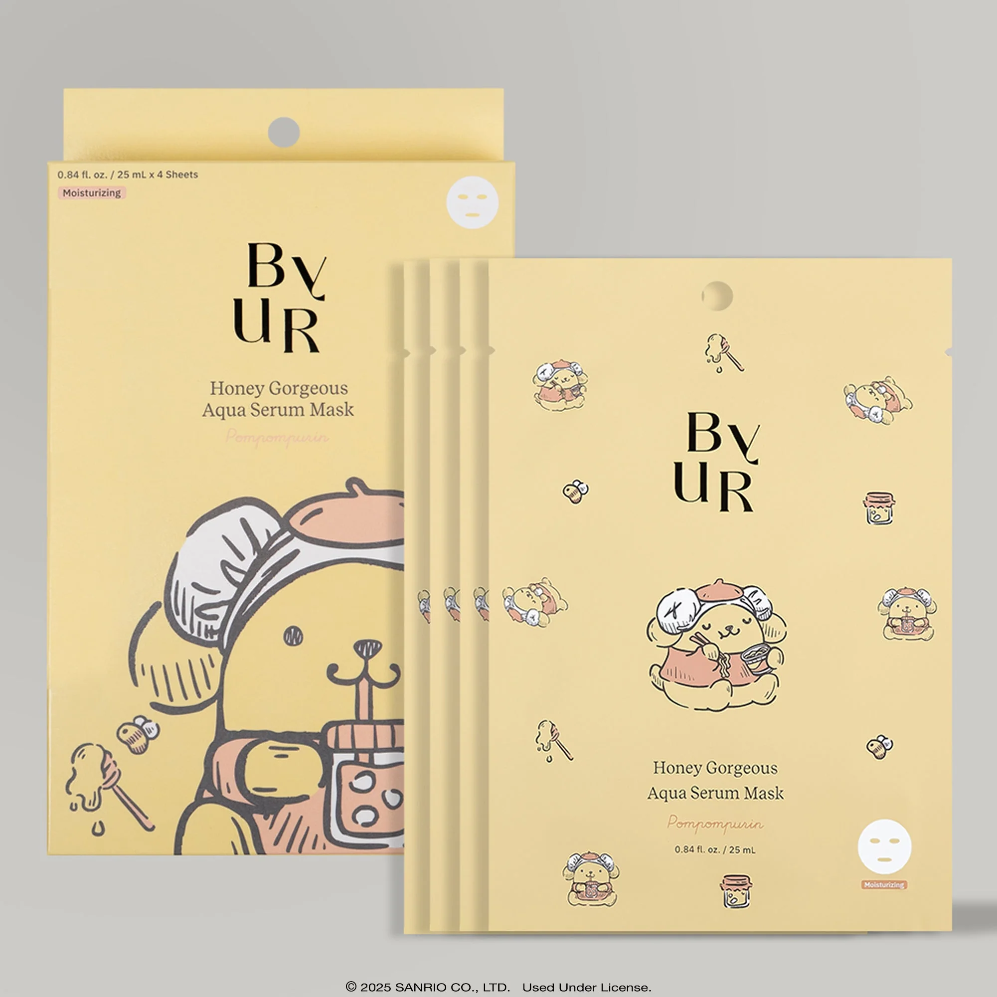 Pompompurin x ByUR Honey Gorgeous Aqua Serum Mask (Sanrio K-Spa Edition) - Image 7