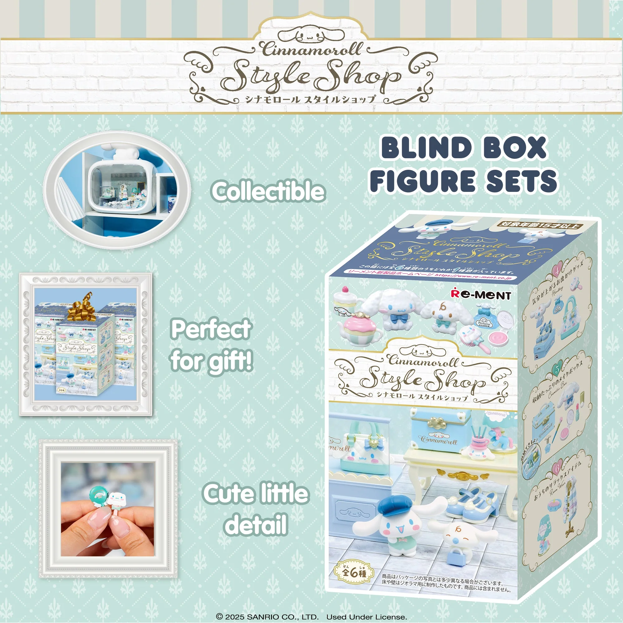 Re-Ment Cinnamoroll's Style Shop Blind Box Figure Set - Image 3