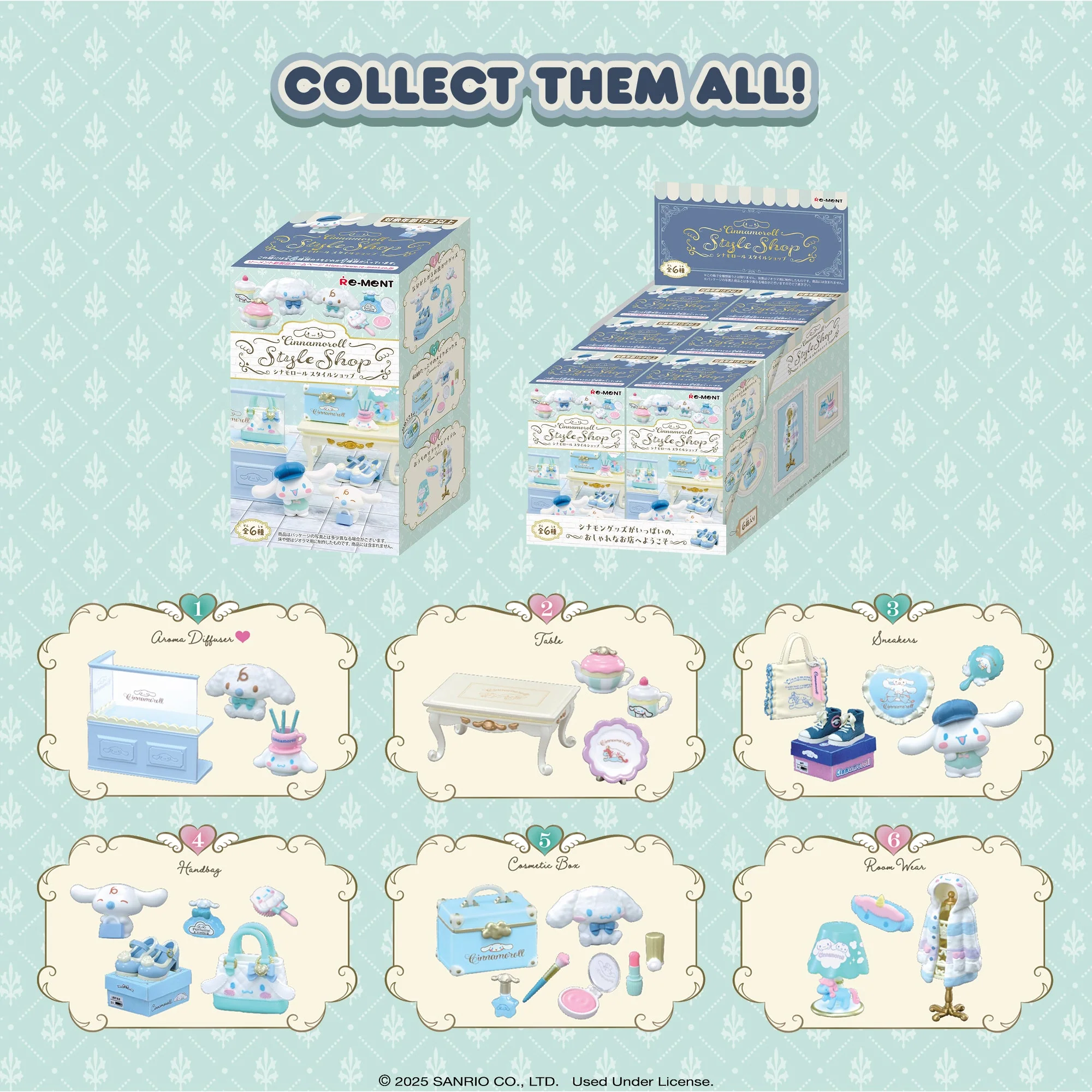 Re-Ment Cinnamoroll's Style Shop Blind Box Figure Set - Image 9