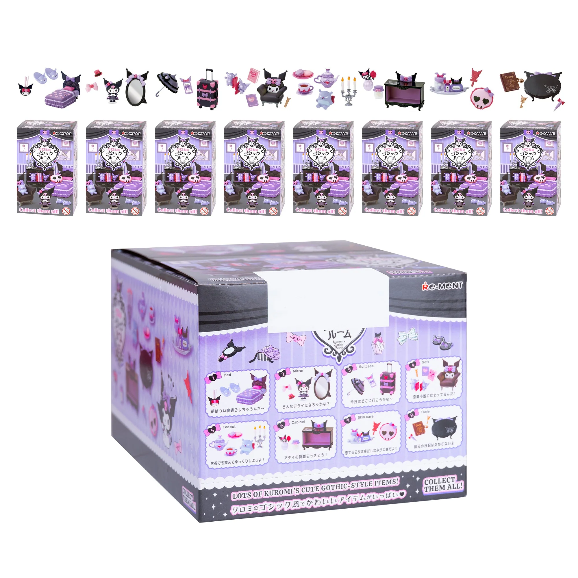 Re-Ment Kuromi's Gothic Room Blind Box Figure Set - Image 3