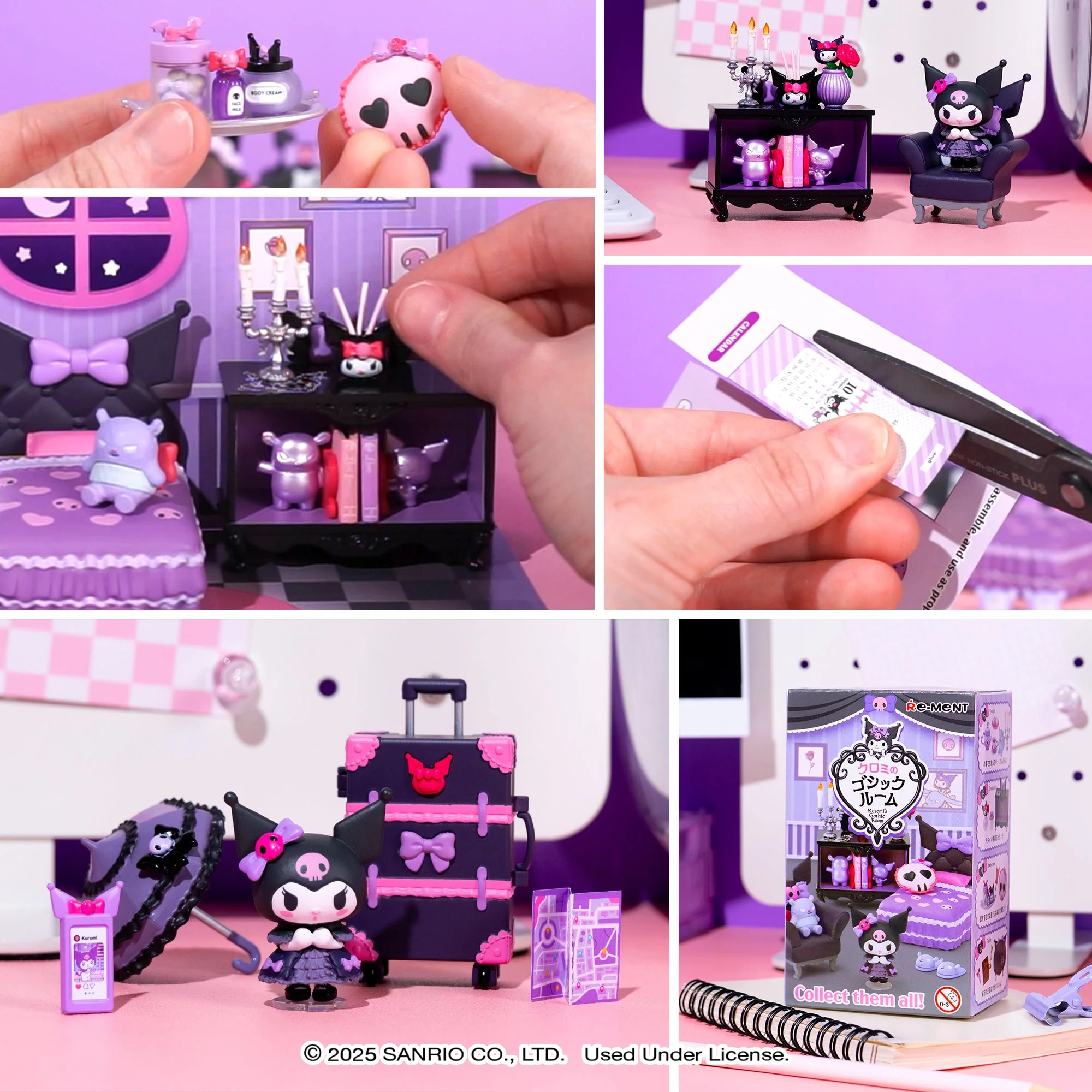 Re-Ment Kuromi's Gothic Room Blind Box Figure Set - Image 9