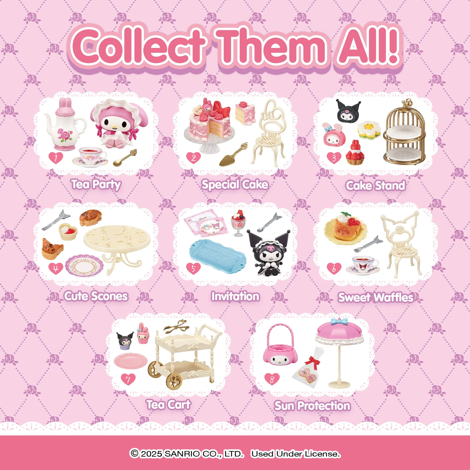 Re-Ment My Melody & Kuromi Sweet Tea Party Blind Box Figure Set - Image 10