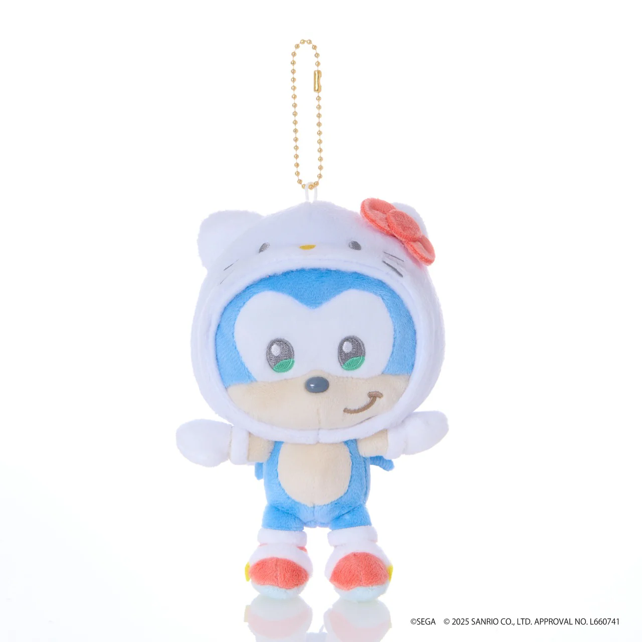 SONIC & FRIENDS x Hello Kitty and Friends Plush Mascot Keychain (Sonic x Hello Kitty)